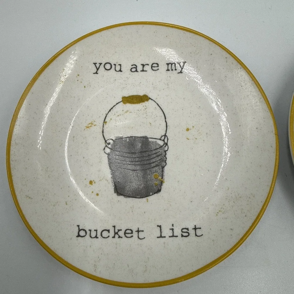 Romance for two Dessert Plates Pela Studio Bucket List/Ride With You